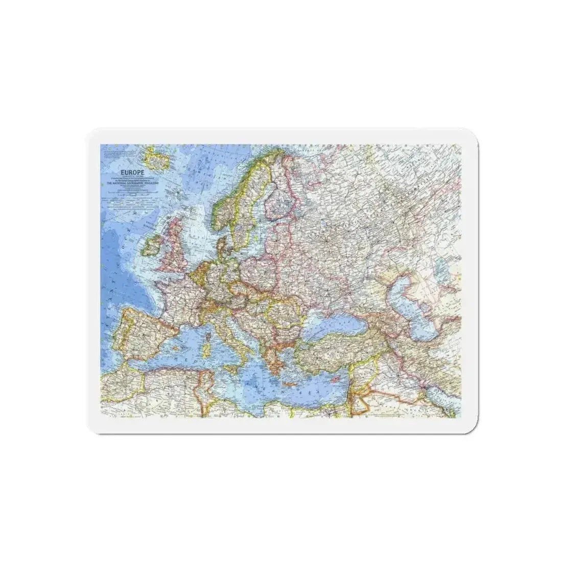 Europe (1962) (Map) Refrigerator Magnet - The Sticker Space