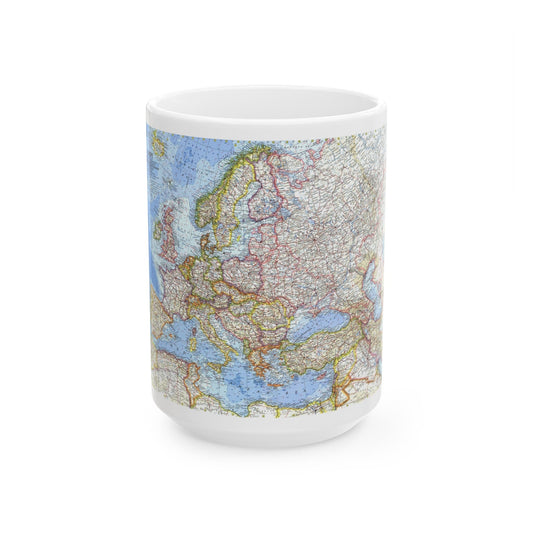 Europe (1962) (Map) White Coffee Mug-15oz-The Sticker Space