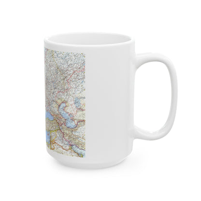 Europe (1962) (Map) White Coffee Mug-The Sticker Space