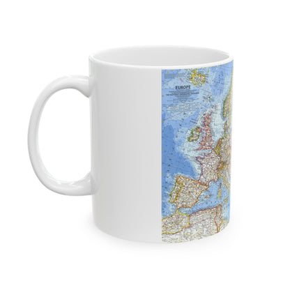 Europe (1962) (Map) White Coffee Mug-The Sticker Space