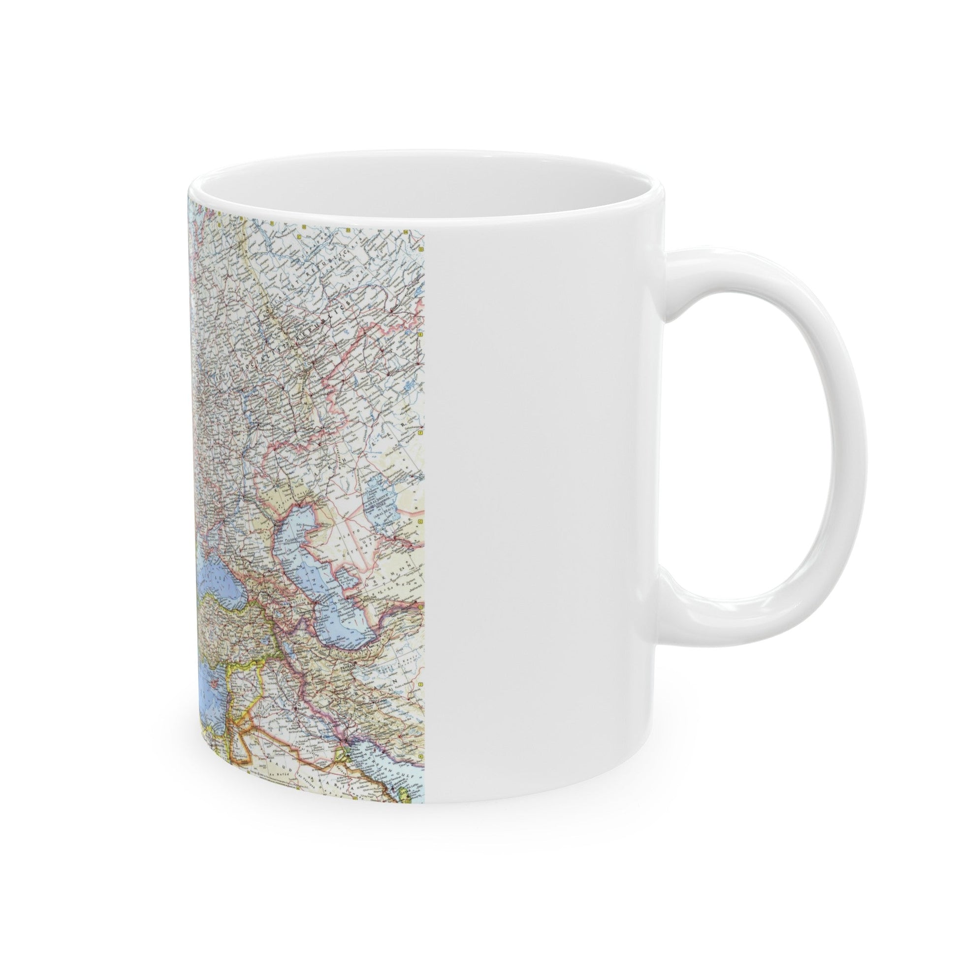 Europe (1962) (Map) White Coffee Mug-The Sticker Space