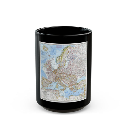 Europe (1969) (Map) Black Coffee Mug-15oz-The Sticker Space