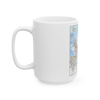 Europe (1969) (Map) White Coffee Mug-The Sticker Space