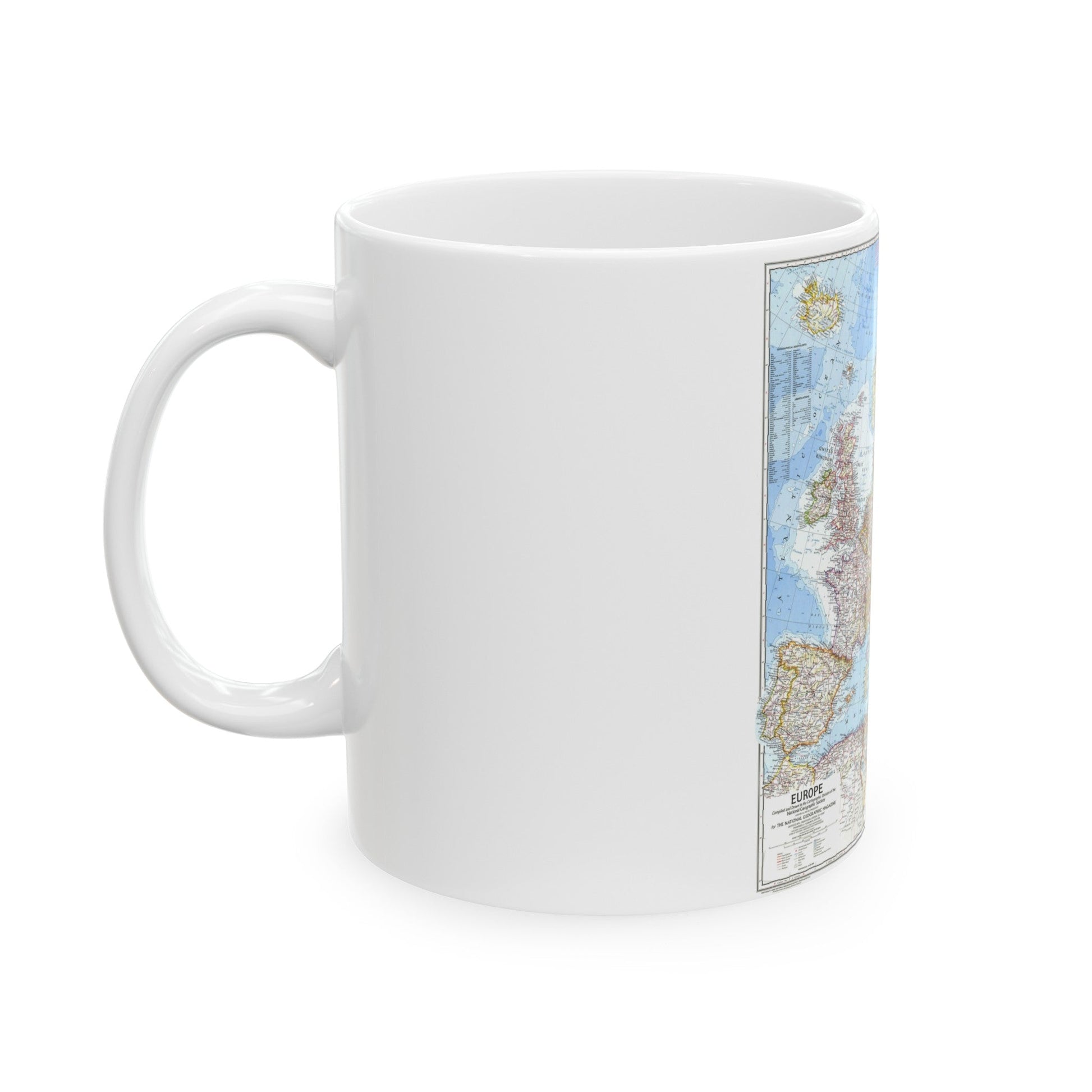 Europe (1969) (Map) White Coffee Mug-The Sticker Space