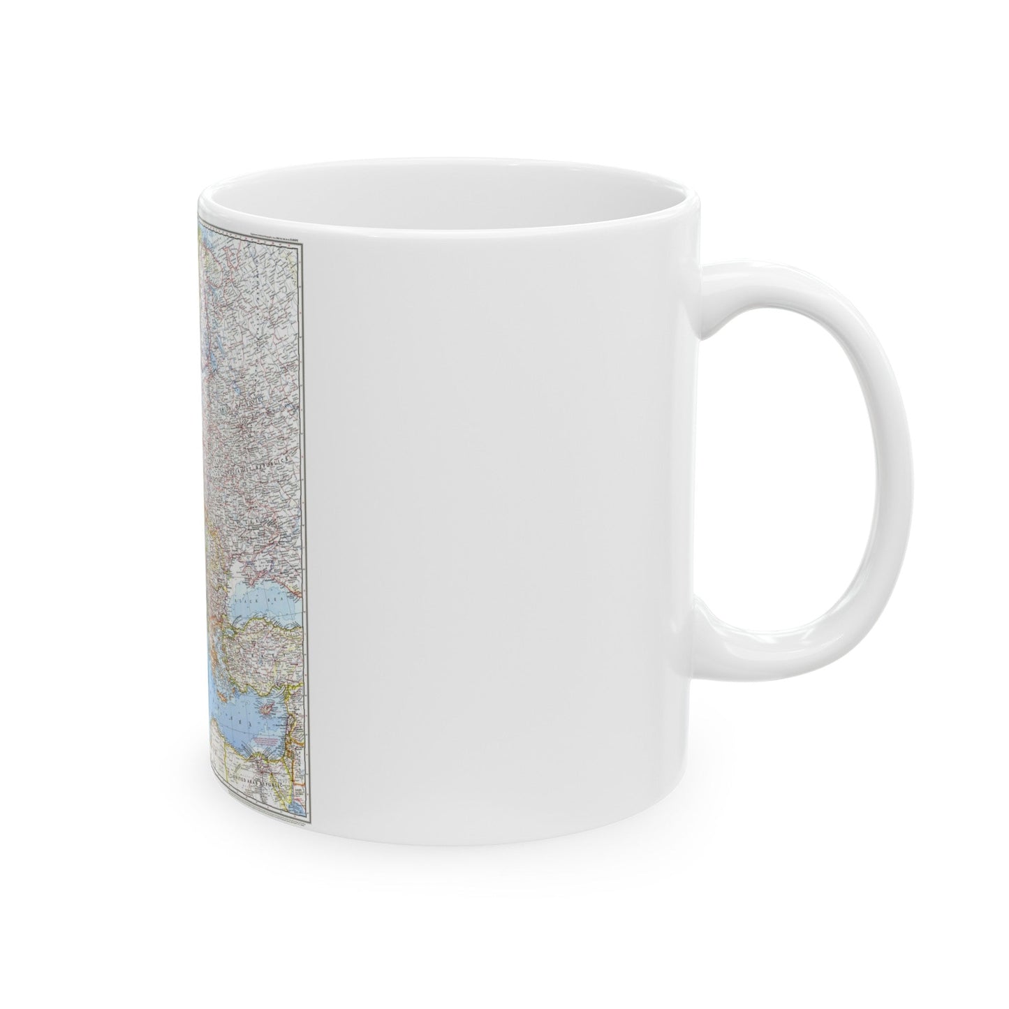 Europe (1969) (Map) White Coffee Mug-The Sticker Space