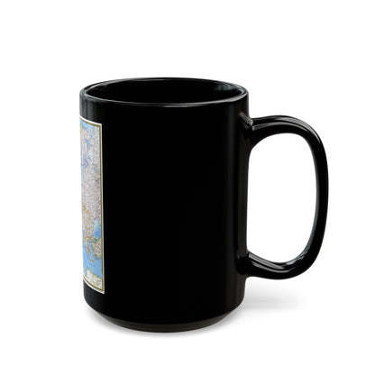 Europe (1977) (Map) Black Coffee Mug-The Sticker Space