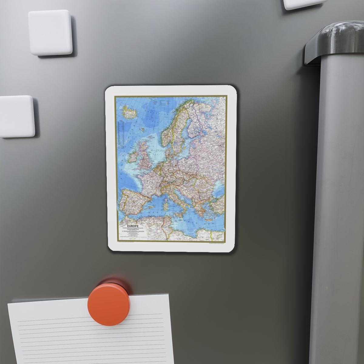 Europe (1977) (Map) Refrigerator Magnet-The Sticker Space