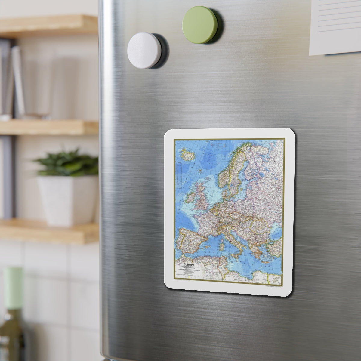 Europe (1977) (Map) Refrigerator Magnet-The Sticker Space