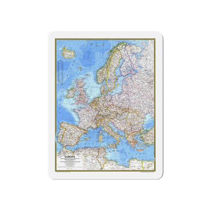 Europe (1977) (Map) Refrigerator Magnet-5" x 5"-The Sticker Space