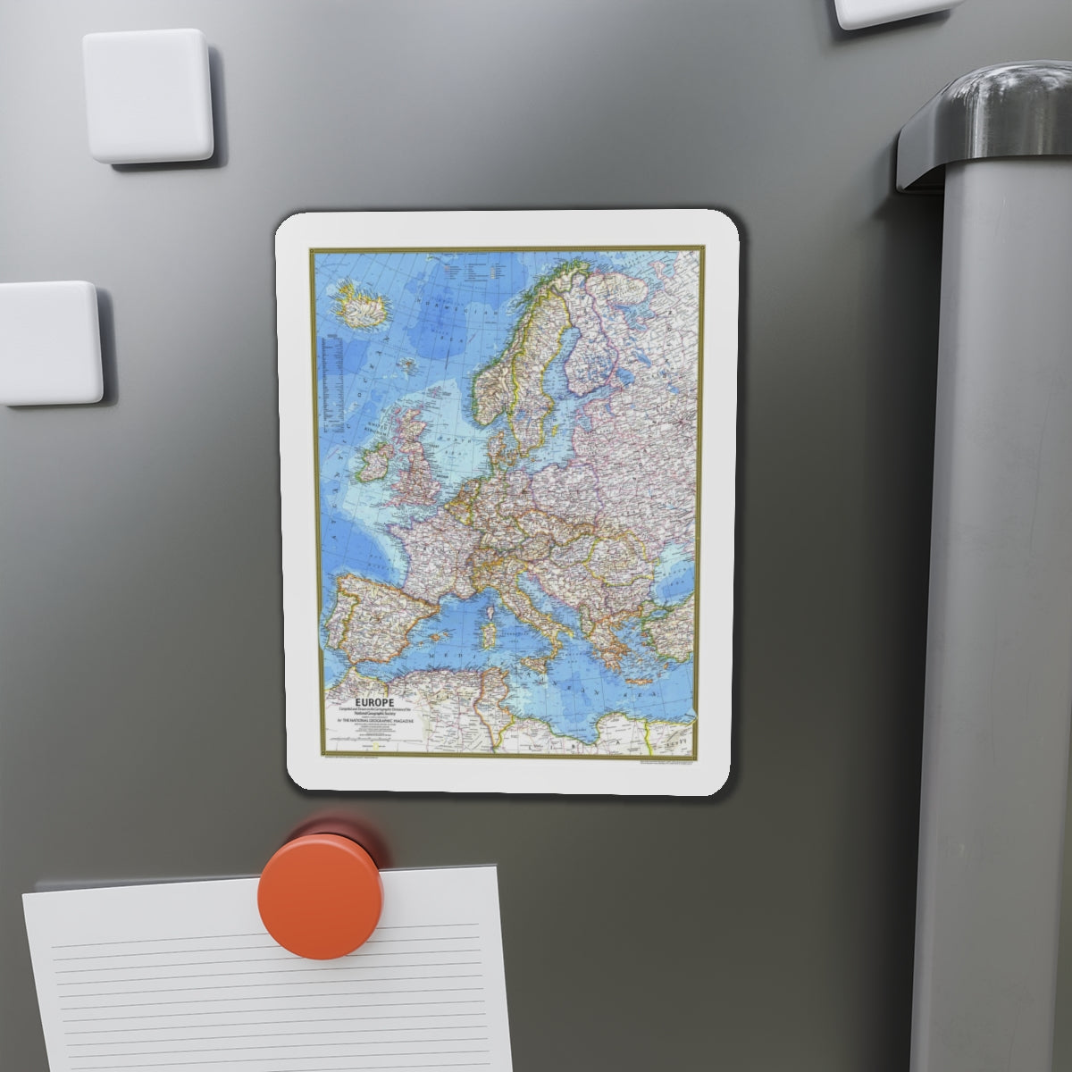 Europe (1977) (Map) Refrigerator Magnet-The Sticker Space