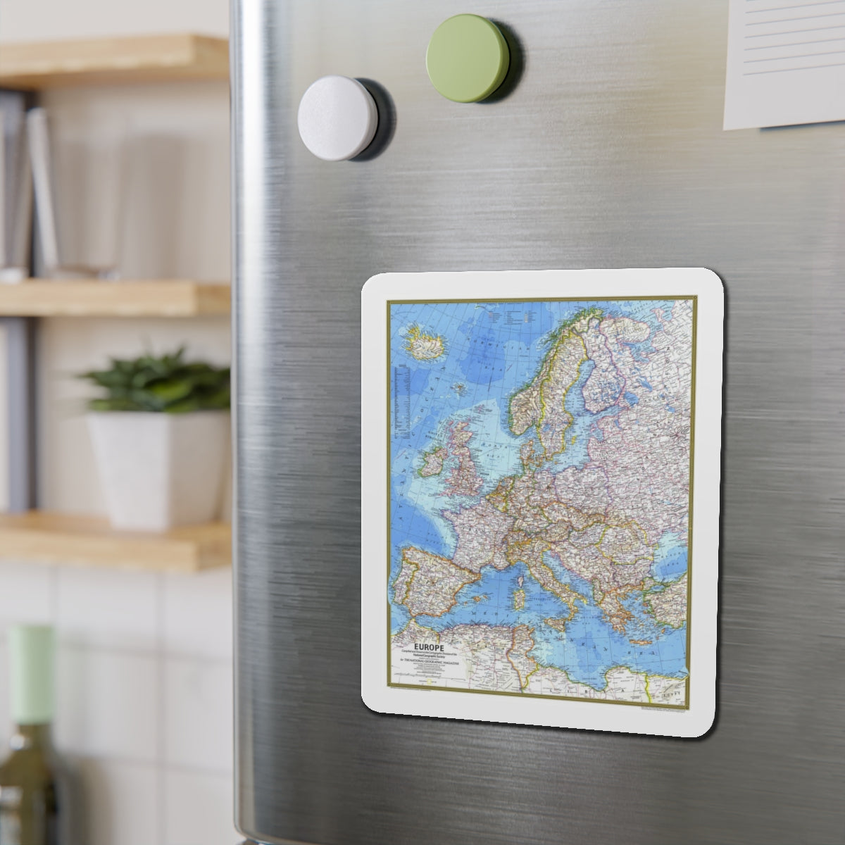 Europe (1977) (Map) Refrigerator Magnet-The Sticker Space