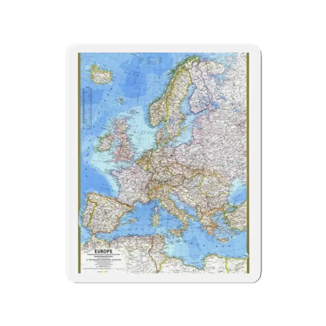 Europe (1977) (Map) Refrigerator Magnet - The Sticker Space