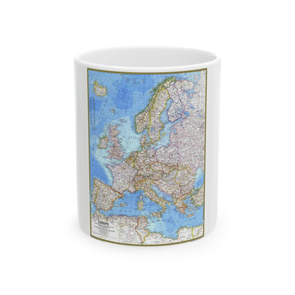 Europe (1977) (Map) White Coffee Mug-11oz-The Sticker Space