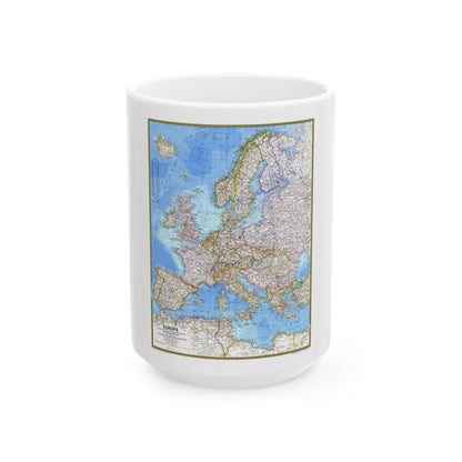 Europe (1977) (Map) White Coffee Mug-15oz-The Sticker Space