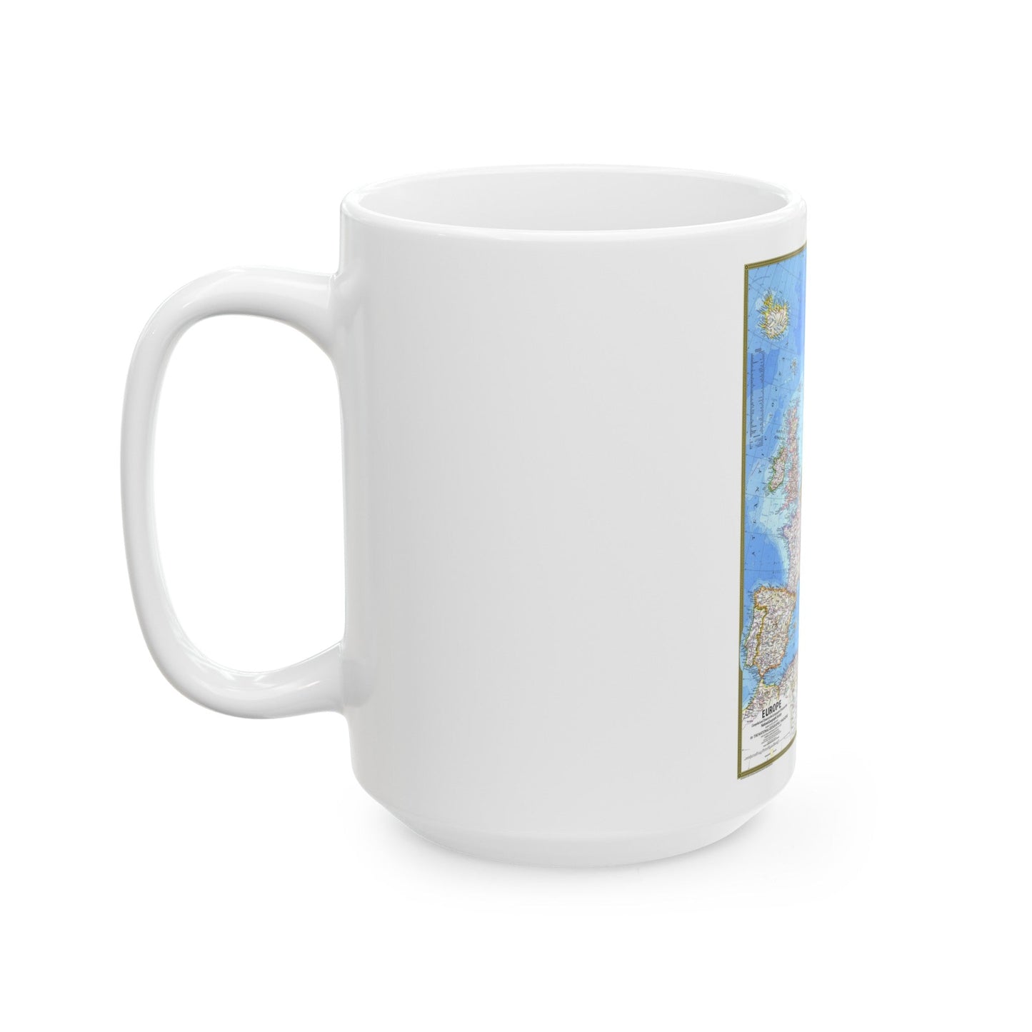 Europe (1977) (Map) White Coffee Mug-The Sticker Space