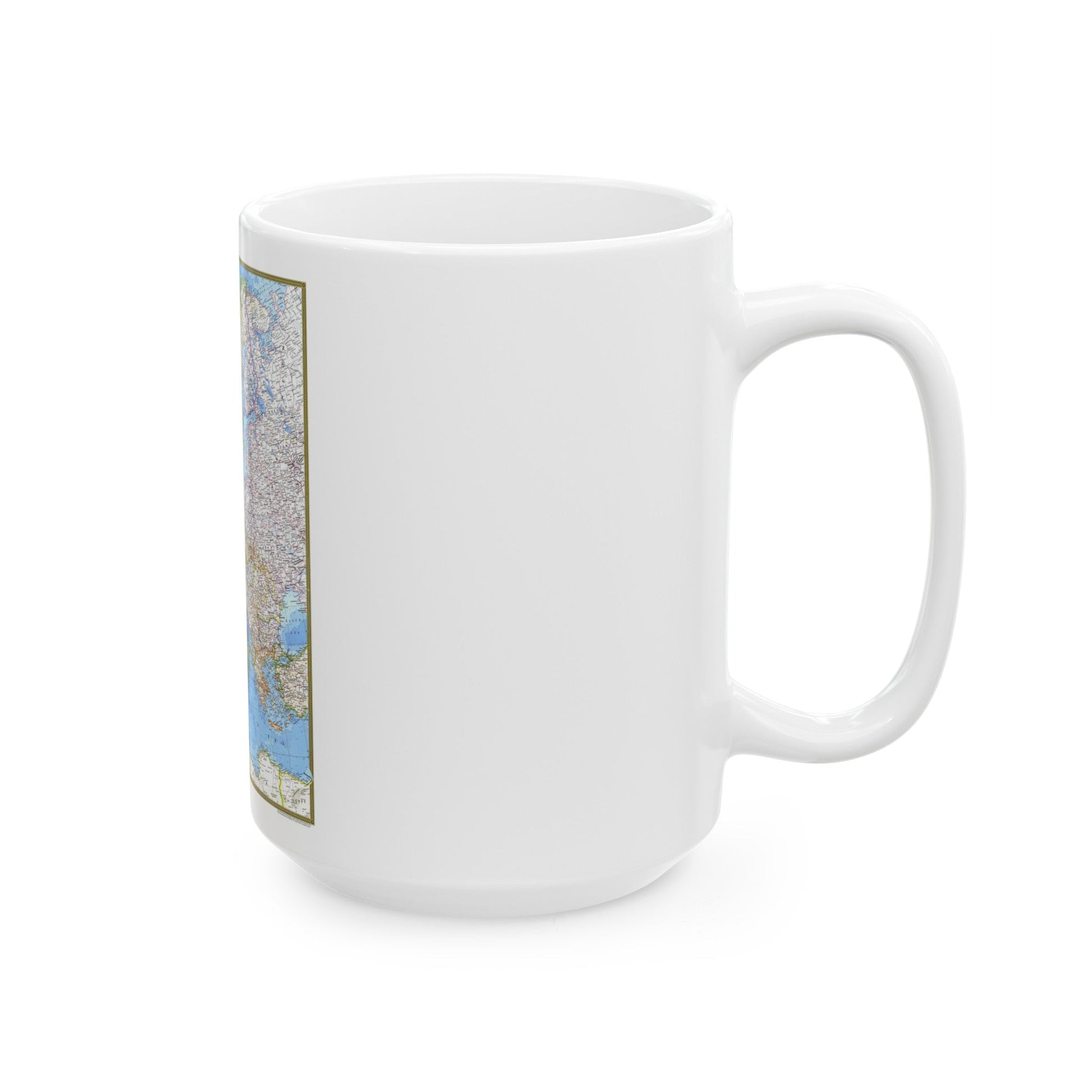 Europe (1977) (Map) White Coffee Mug-The Sticker Space