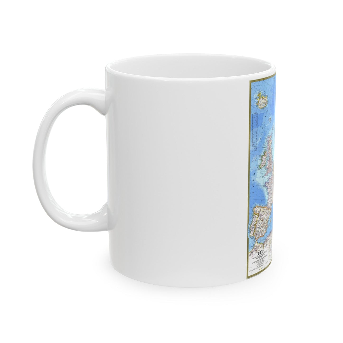 Europe (1977) (Map) White Coffee Mug-The Sticker Space