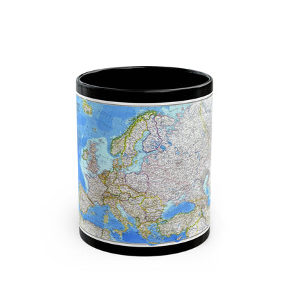 Europe (1983) (Map) Black Coffee Mug-11oz-The Sticker Space