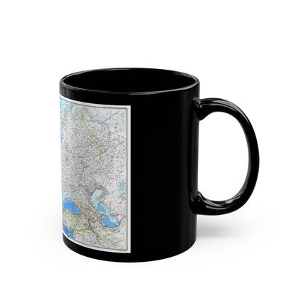 Europe (1983) (Map) Black Coffee Mug-The Sticker Space