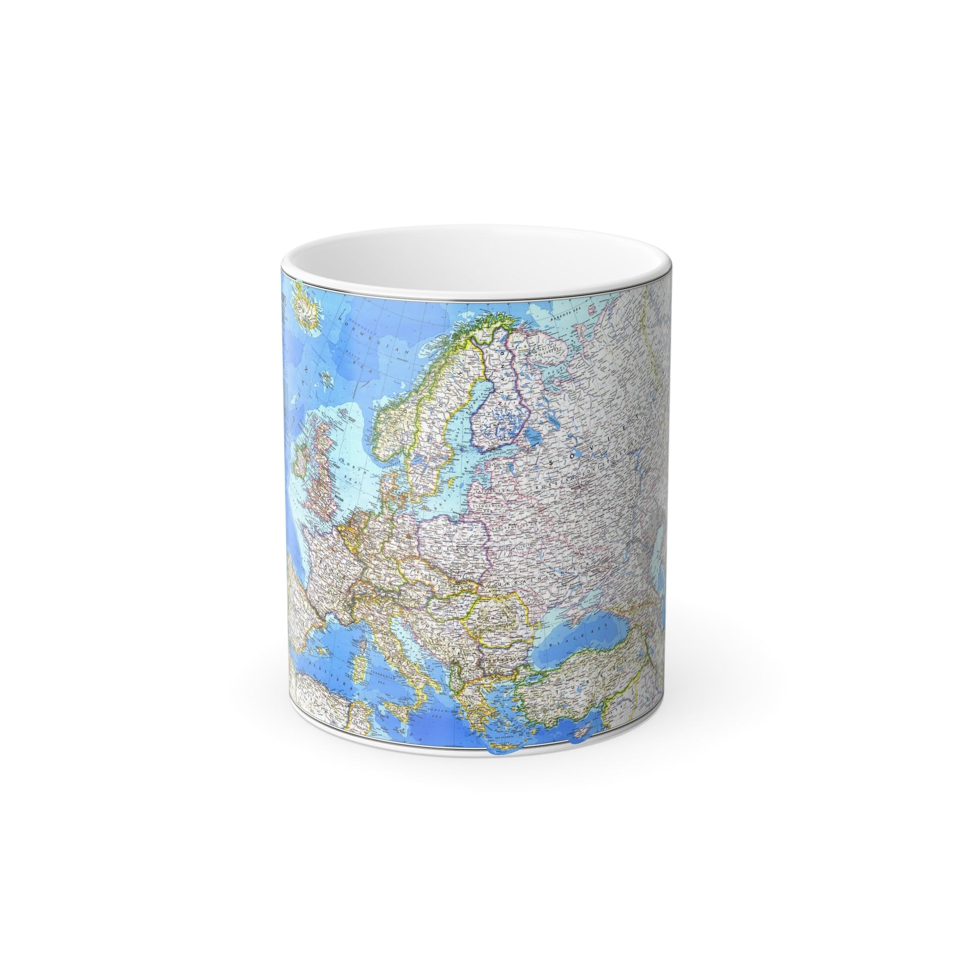 Europe (1983) (Map) Color Changing Mug 11oz-11oz-The Sticker Space