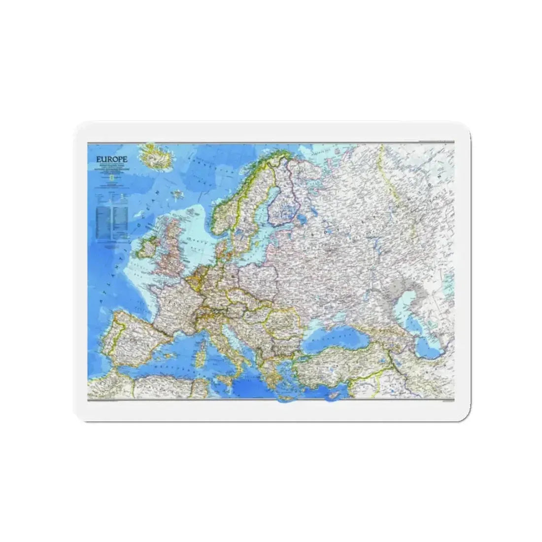 Europe (1983) (Map) Refrigerator Magnet 2 Inch - The Sticker Space