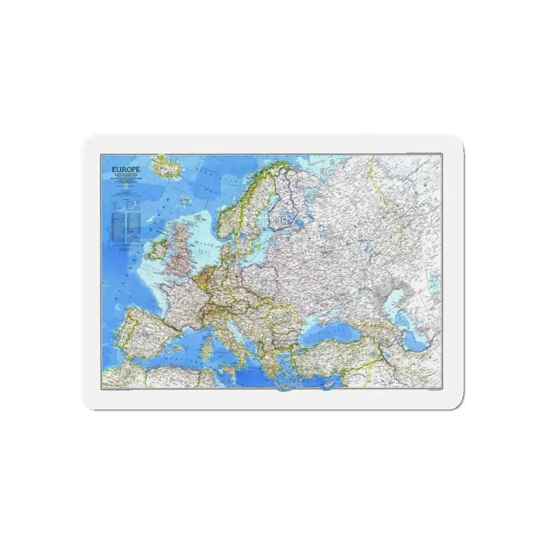 Europe (1983) (Map) Refrigerator Magnet 5 Inch - The Sticker Space