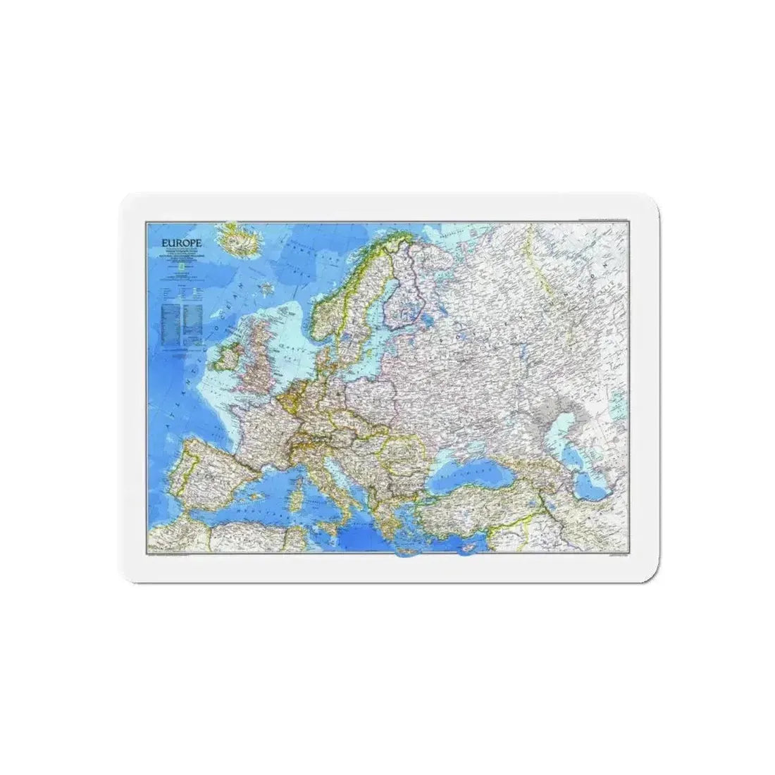 Europe (1983) (Map) Refrigerator Magnet 6 Inch - The Sticker Space