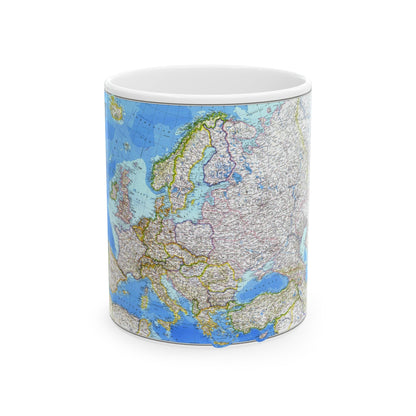 Europe (1983) (Map) White Coffee Mug-11oz-The Sticker Space