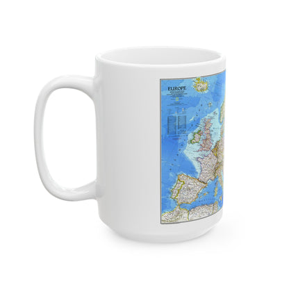 Europe (1983) (Map) White Coffee Mug-The Sticker Space