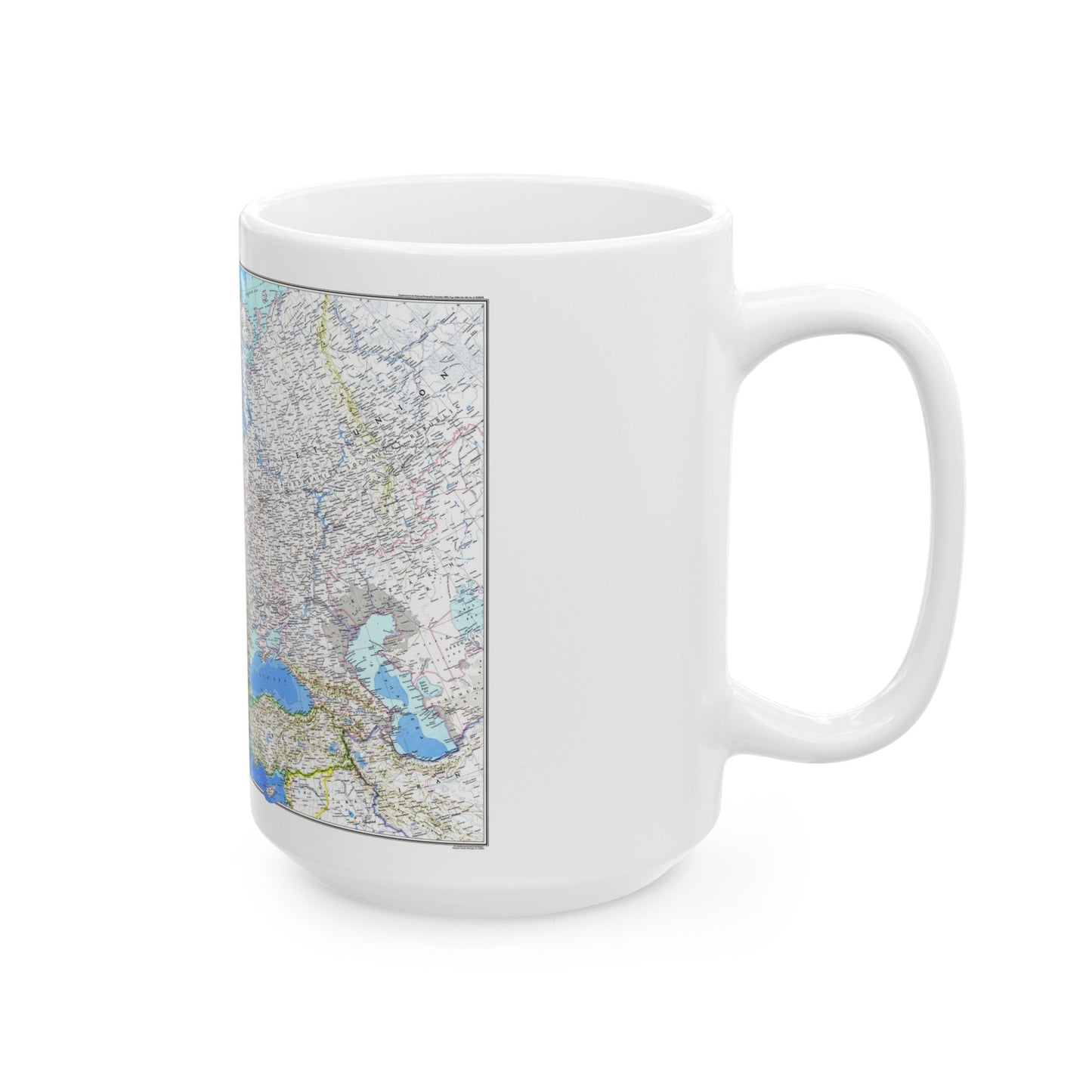 Europe (1983) (Map) White Coffee Mug-The Sticker Space