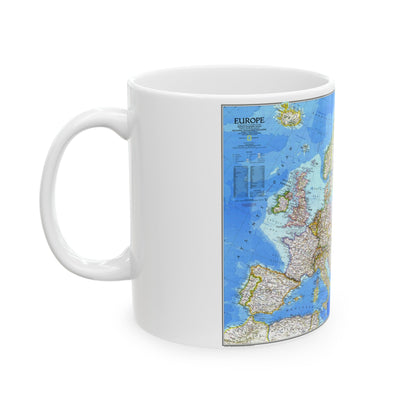 Europe (1983) (Map) White Coffee Mug-The Sticker Space