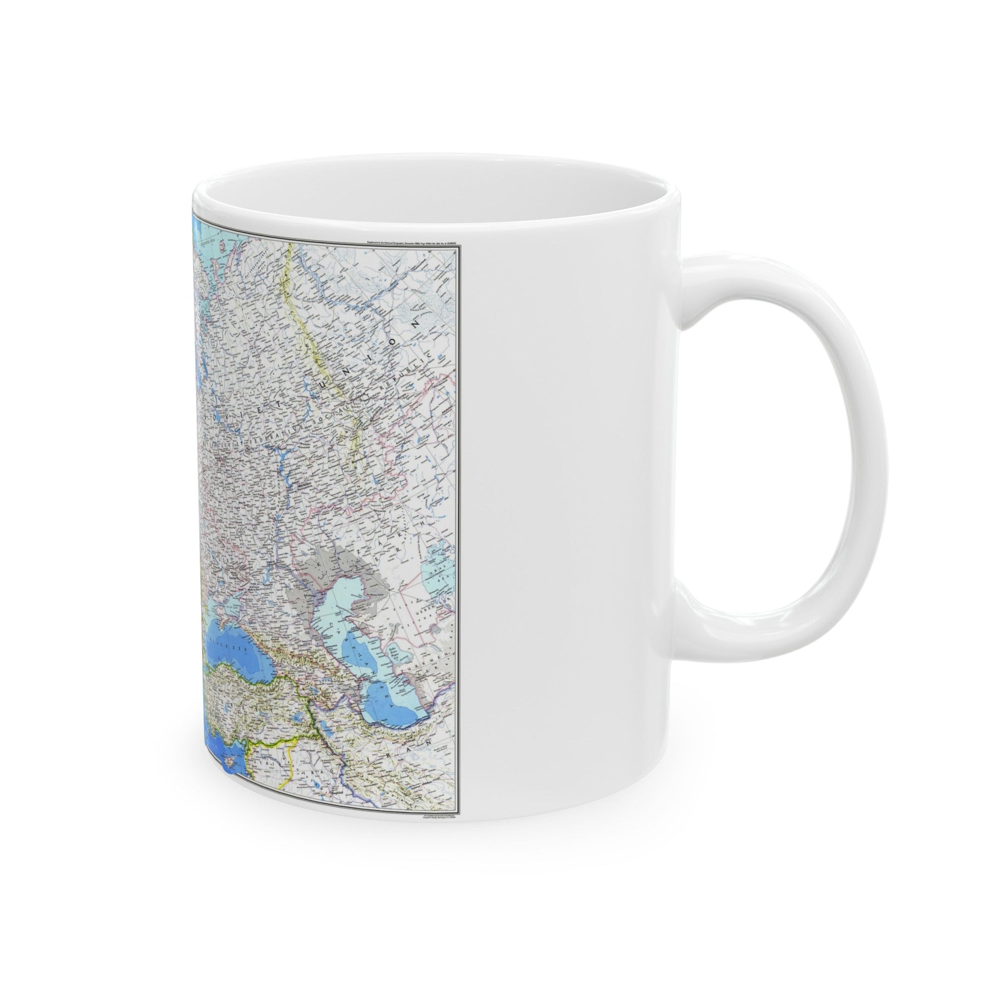 Europe (1983) (Map) White Coffee Mug-The Sticker Space