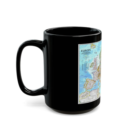 Europe (1992) (Map) Black Coffee Mug-The Sticker Space