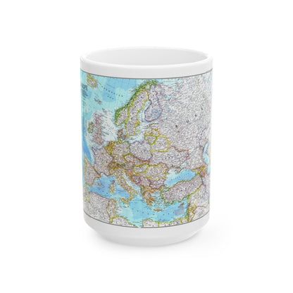 Europe (1992) (Map) White Coffee Mug-15oz-The Sticker Space