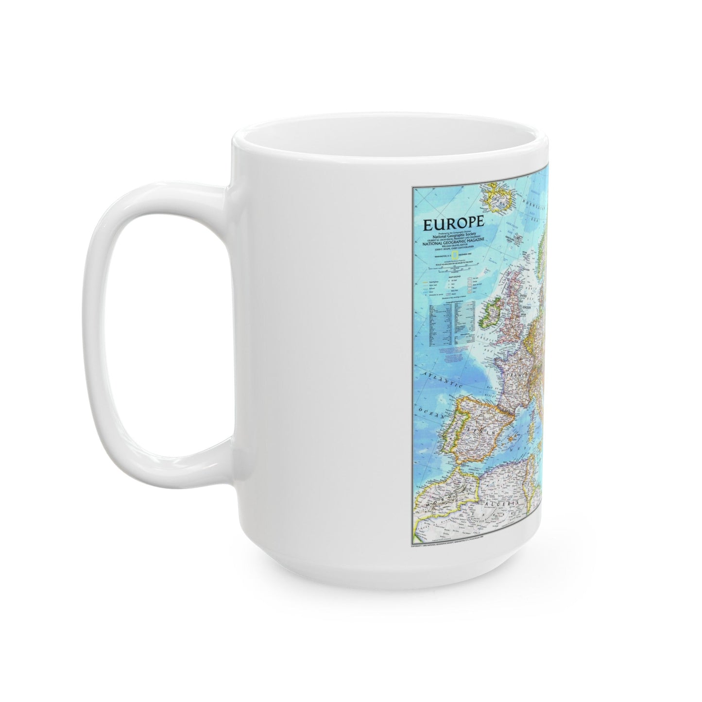 Europe (1992) (Map) White Coffee Mug-The Sticker Space