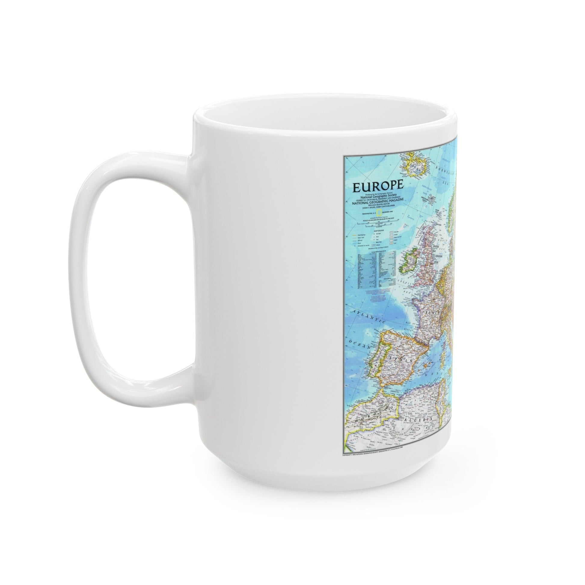 Europe (1992) (Map) White Coffee Mug-The Sticker Space