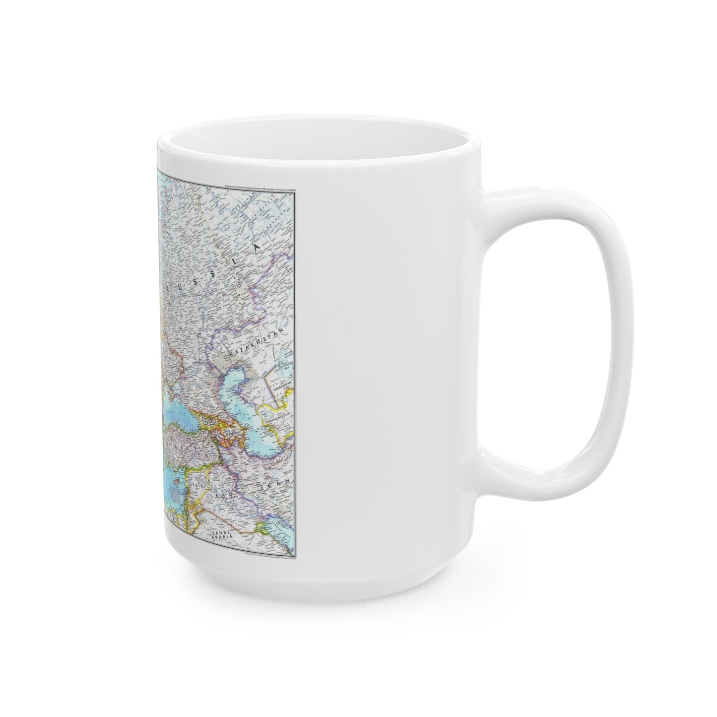 Europe (1992) (Map) White Coffee Mug-The Sticker Space