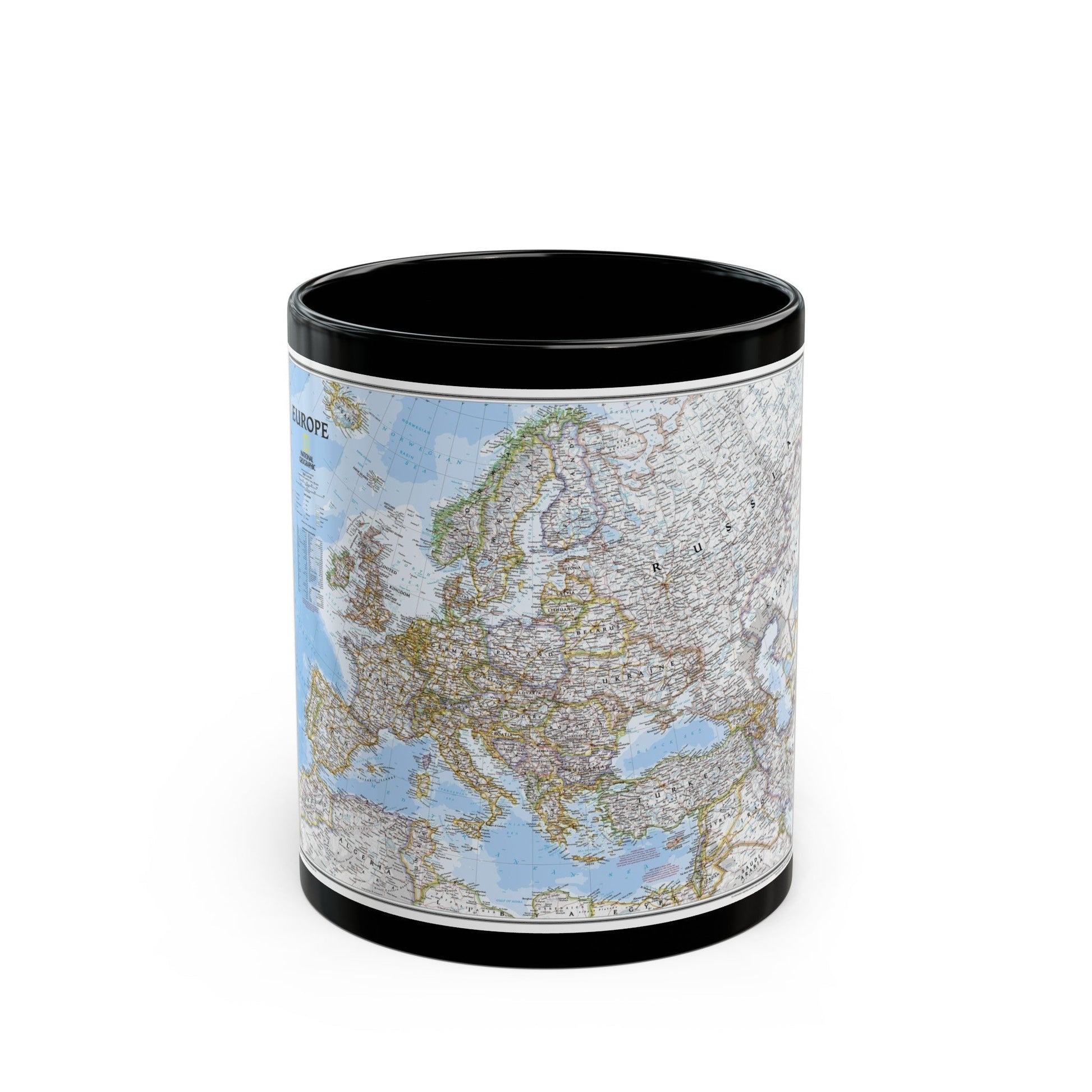 Europe (2004) (Map) Black Coffee Mug-11oz-The Sticker Space