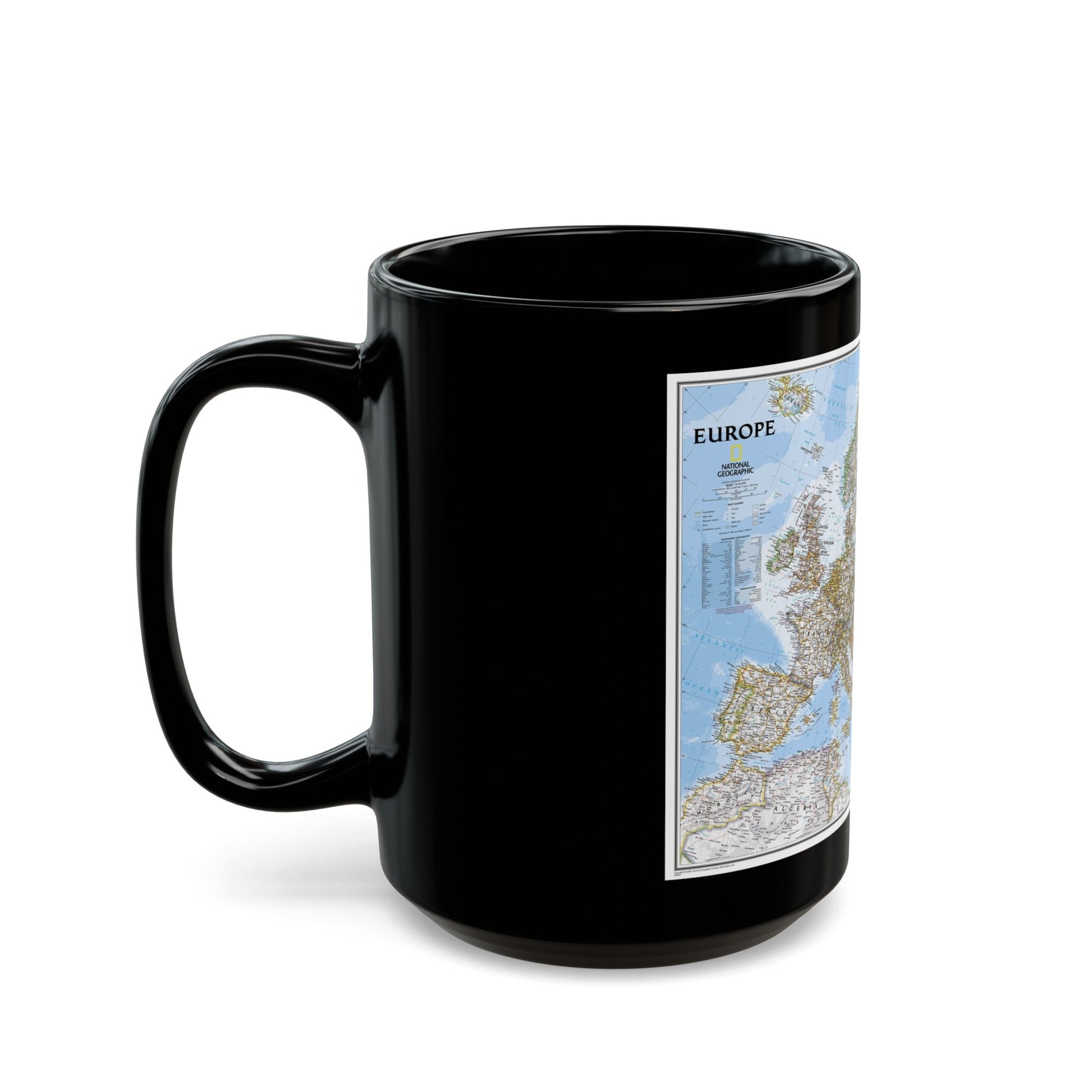 Europe (2004) (Map) Black Coffee Mug-The Sticker Space