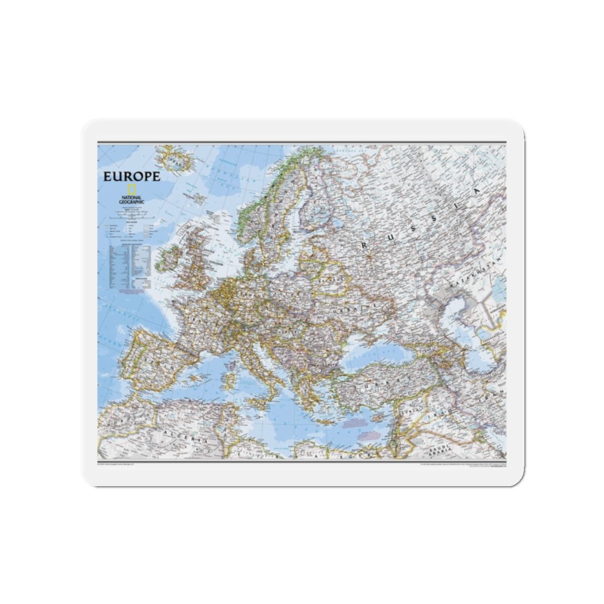 Europe (2004) (Map) Refrigerator Magnet-2" x 2"-The Sticker Space