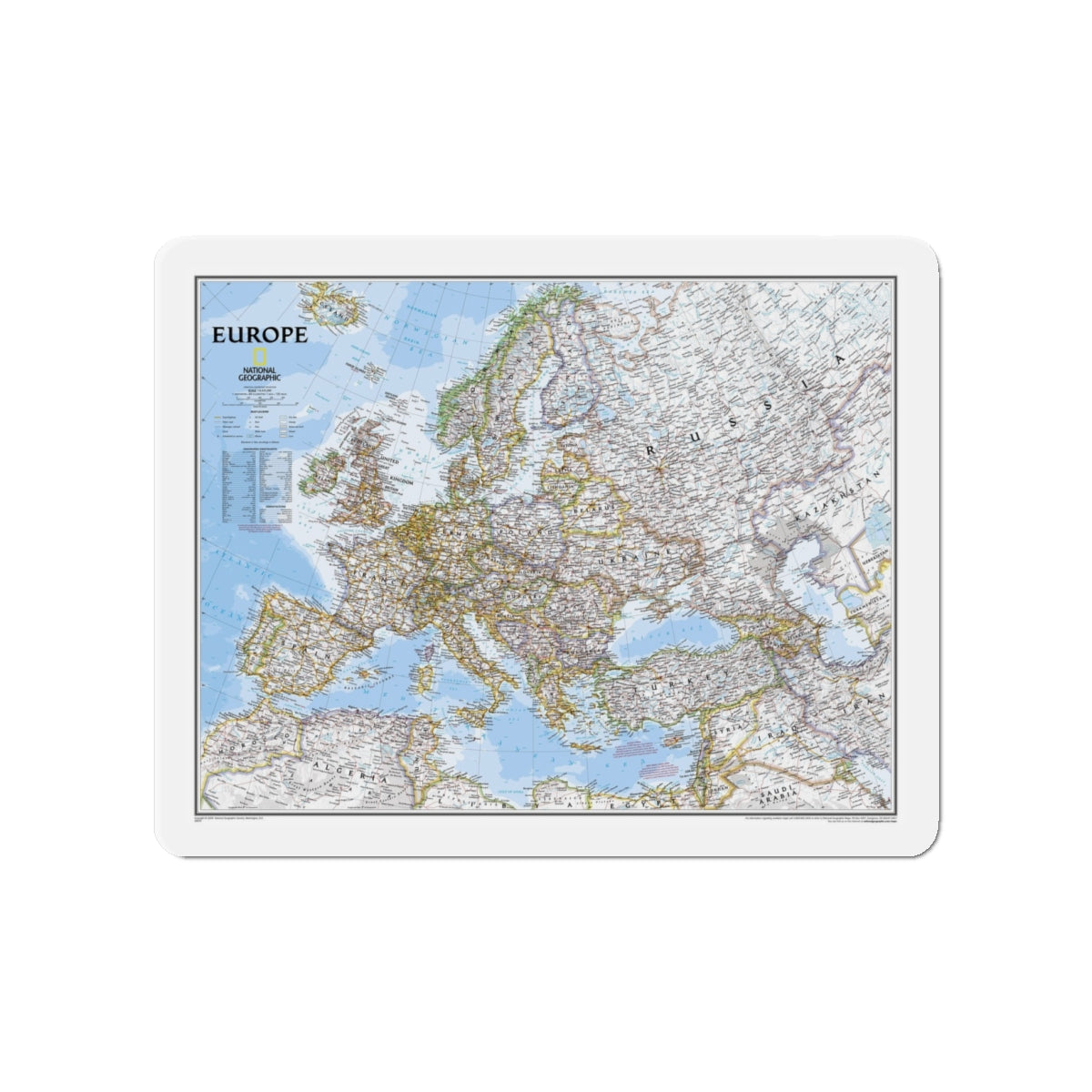 Europe (2004) (Map) Refrigerator Magnet-4" x 4"-The Sticker Space