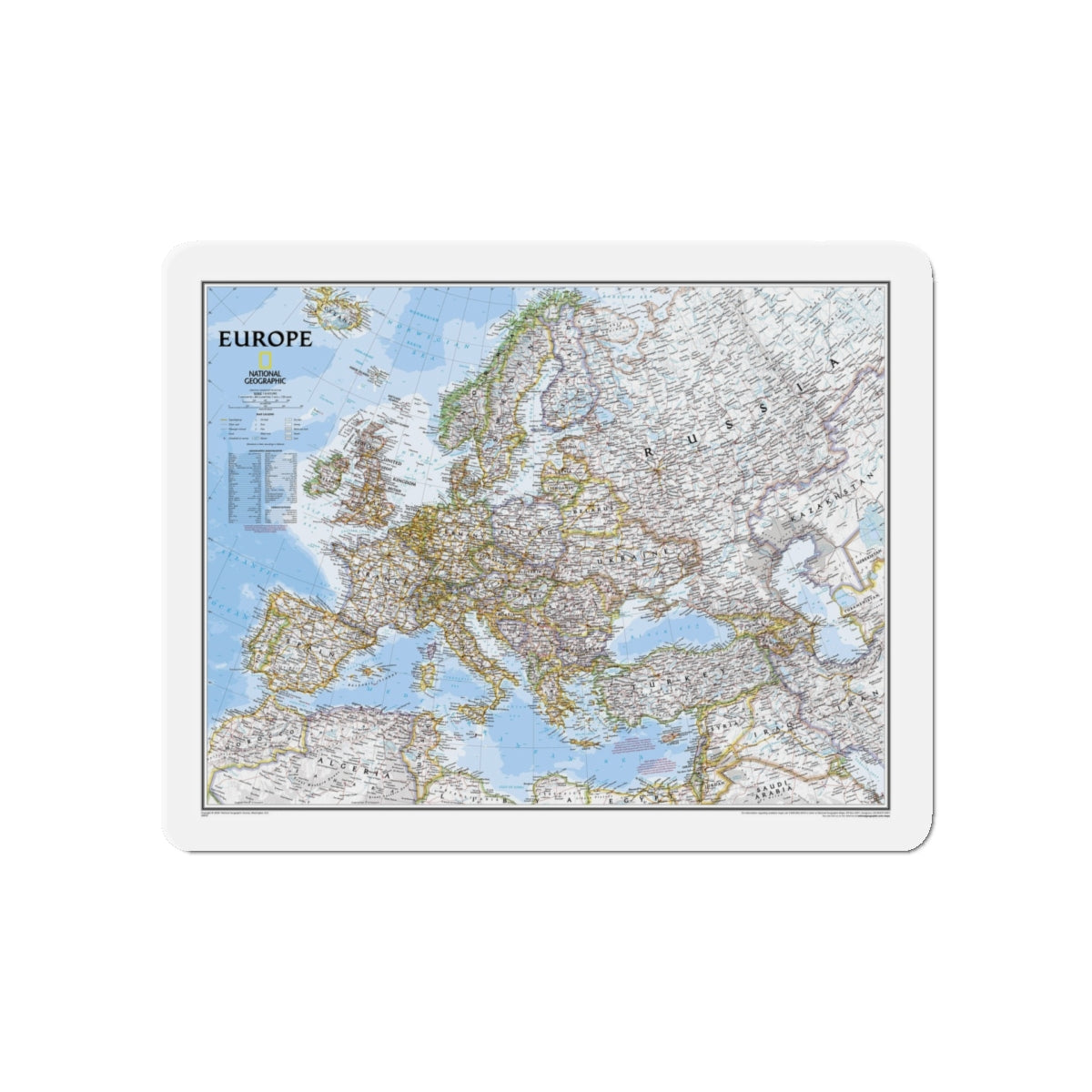 Europe (2004) (Map) Refrigerator Magnet-5" x 5"-The Sticker Space