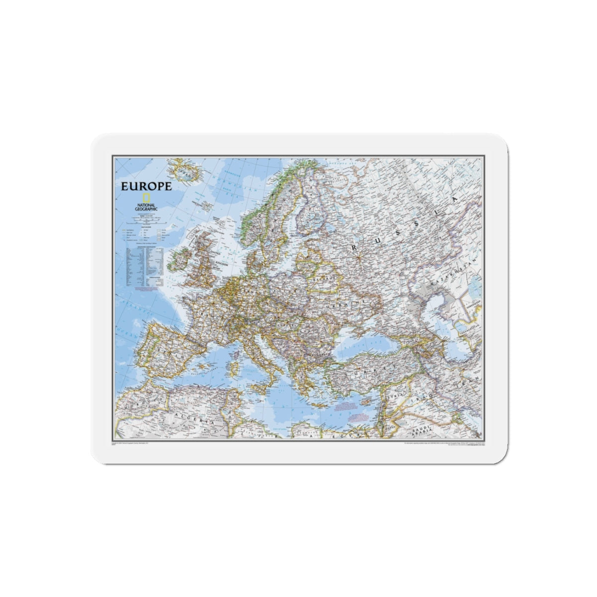 Europe (2004) (Map) Refrigerator Magnet-6 × 6"-The Sticker Space