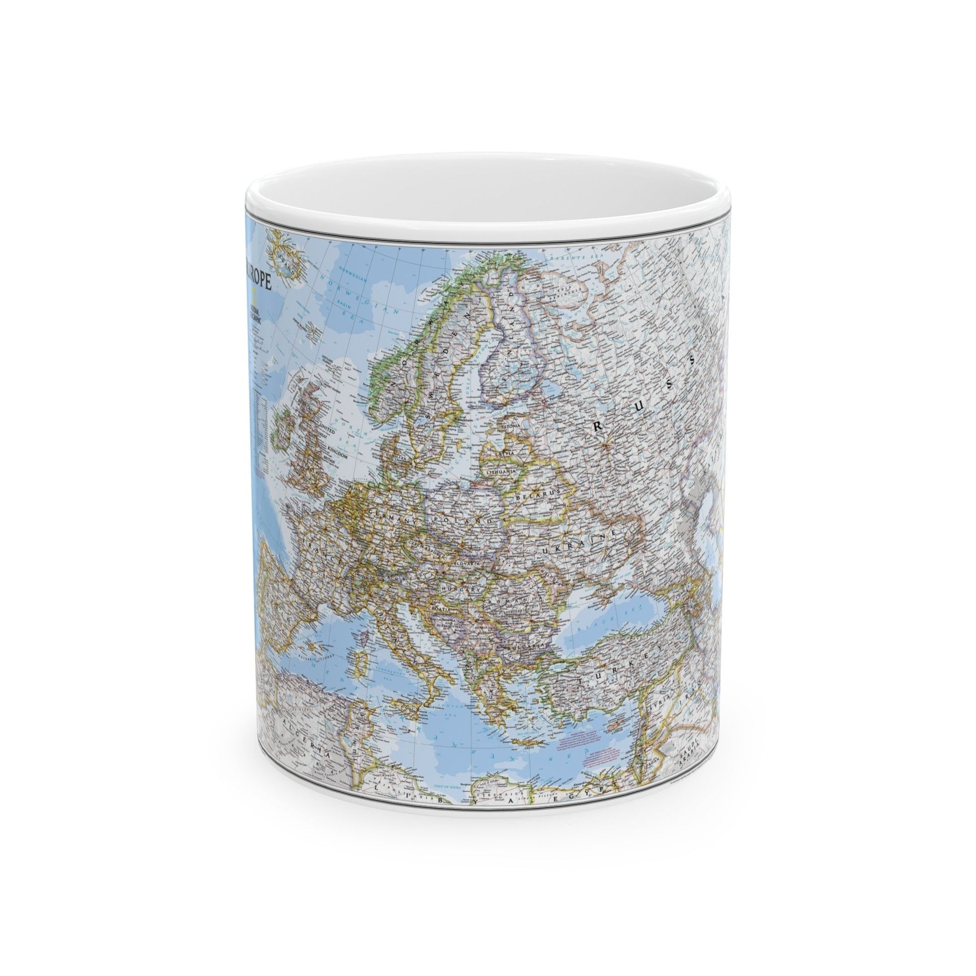 Europe (2004) (Map) White Coffee Mug-11oz-The Sticker Space