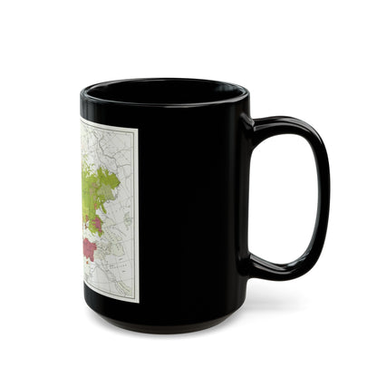 Europe & Adjoining Asia & Africa - The Races of (1919) (Map) Black Coffee Mug-The Sticker Space