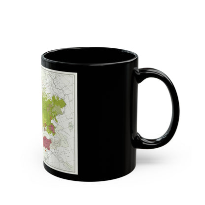 Europe & Adjoining Asia & Africa - The Races of (1919) (Map) Black Coffee Mug-The Sticker Space