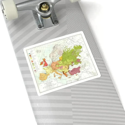 Europe & Adjoining Asia & Africa - The Races of (1919) (Map) STICKER Vinyl Kiss-Cut Decal - The Sticker Space