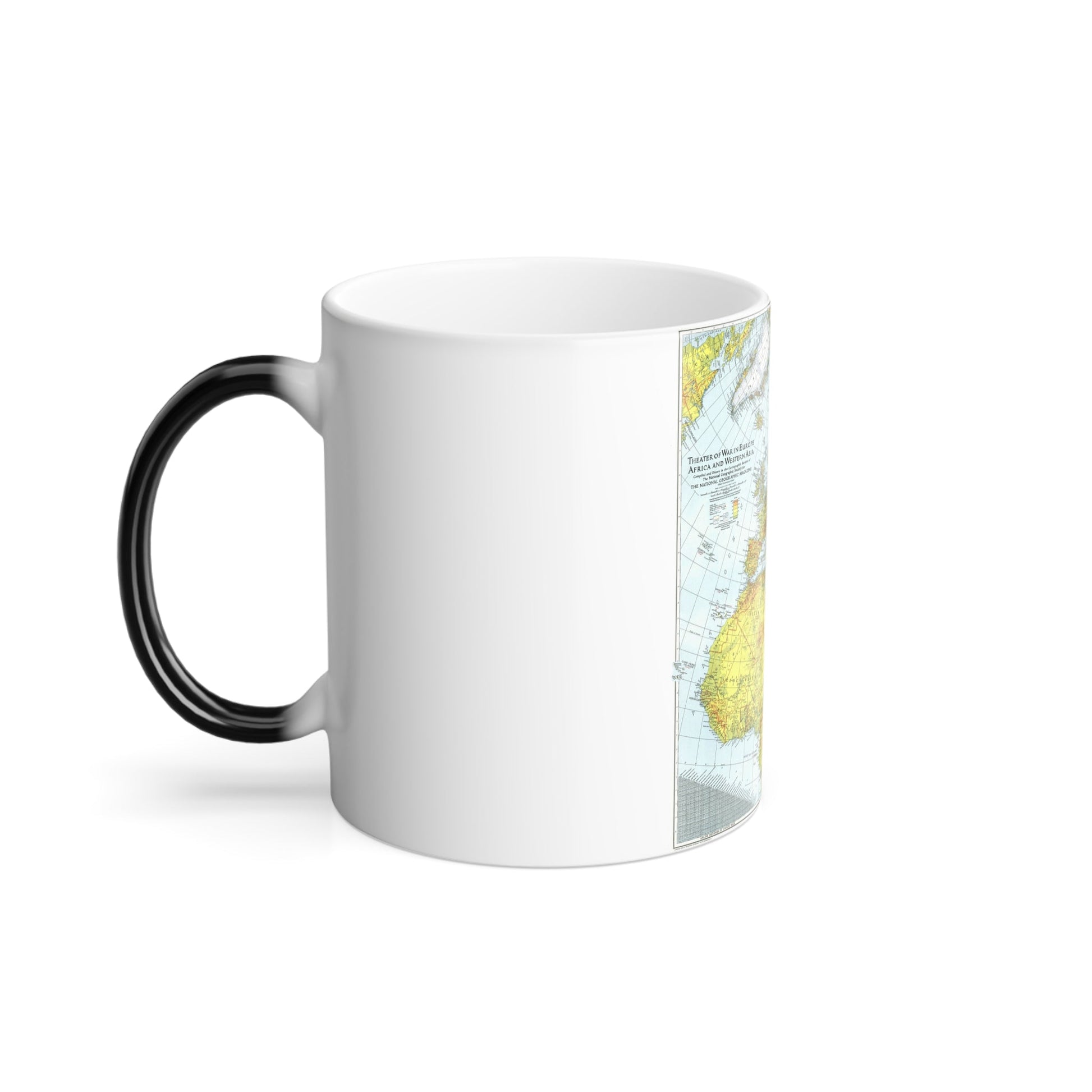 Europe, Africa, and Western Asia - Theater of War (1942) (Map) Color Changing Mug 11oz-11oz-The Sticker Space