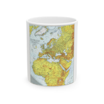 Europe, Africa, and Western Asia - Theater of War (1942) (Map) White Coffee Mug-11oz-The Sticker Space