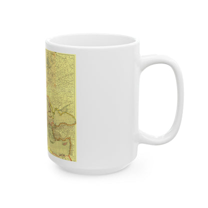 Europe and Africa and Asia (1915) (Map) White Coffee Mug-The Sticker Space